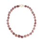 Ellen Beekmans Organische gemstone ketting XL / warm roze