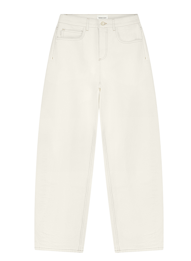 Betty Barrel Jeans Cream White UNI Fabienne Chapot