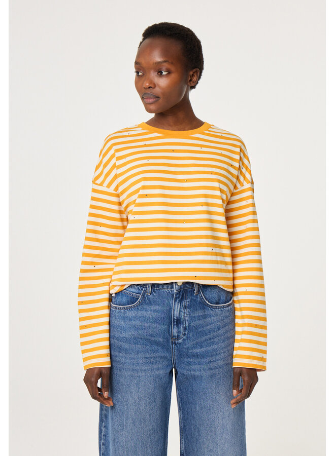 Phileine LS T-shirt Cosy White/Orange Fabienne Chapot