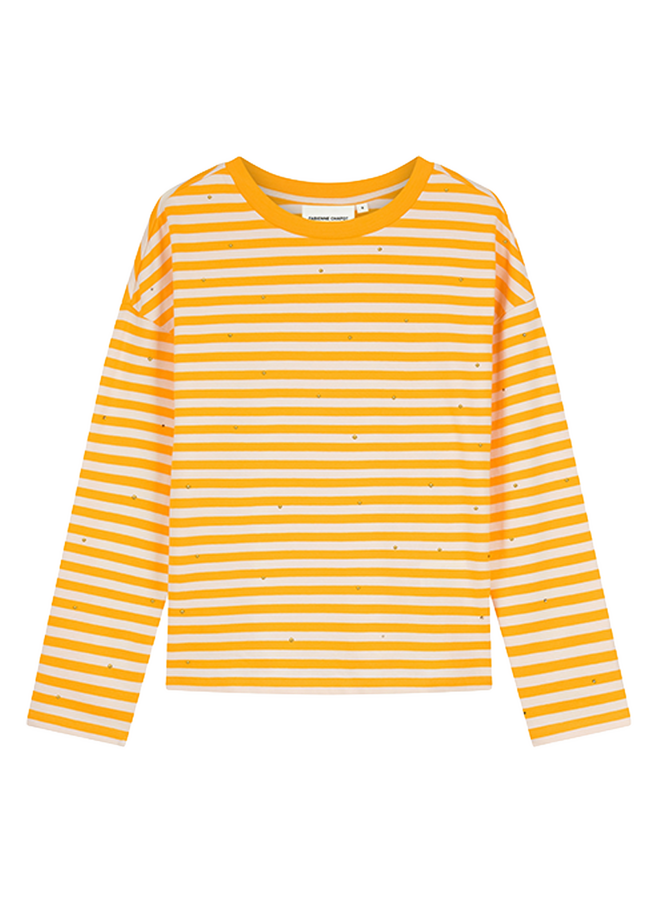 Phileine LS T-shirt Cosy White/Orange Fabienne Chapot