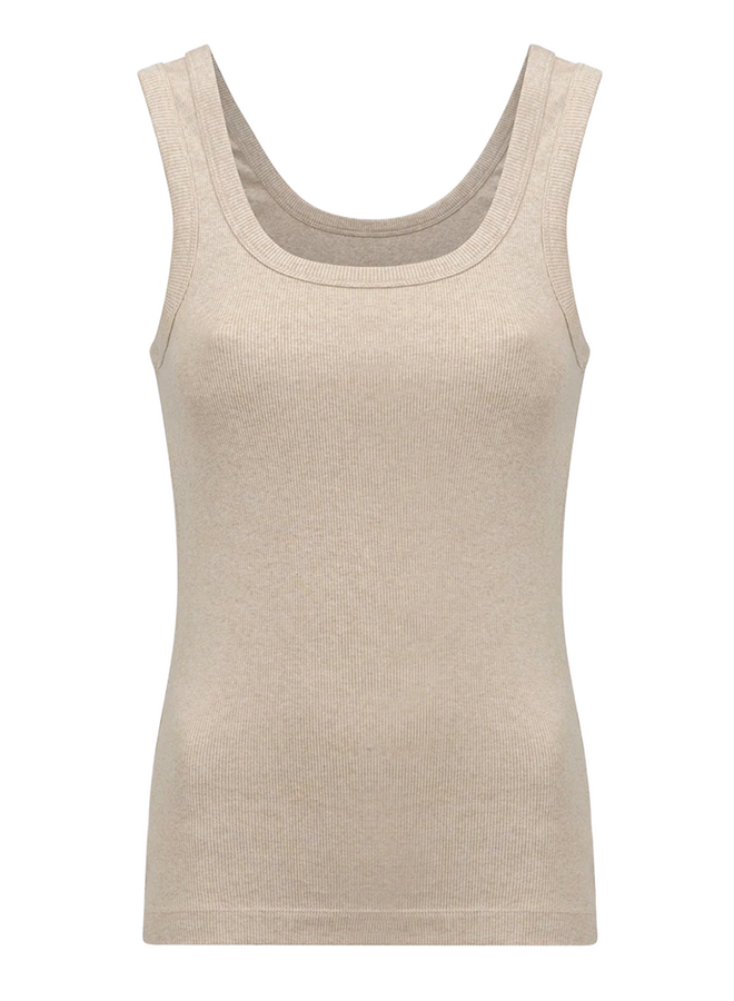 Evi Top Sand Melange Knit-Ted