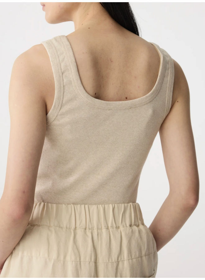 Evi Top Sand Melange Knit-Ted