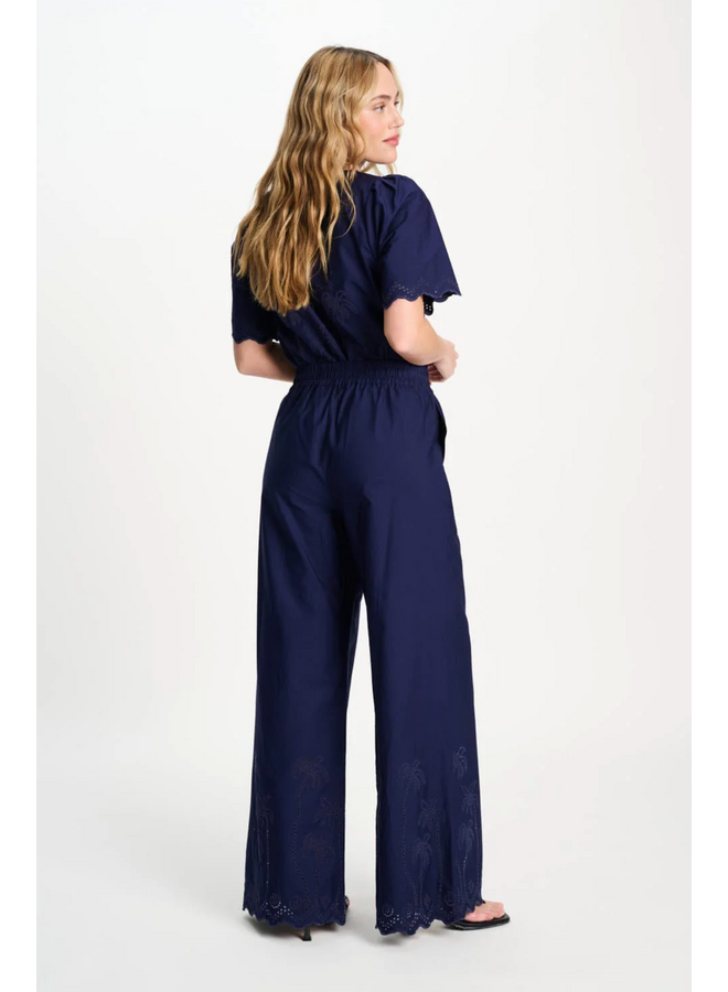 PANTS Broderie Anglaise Night Blue Pom Amsterdam