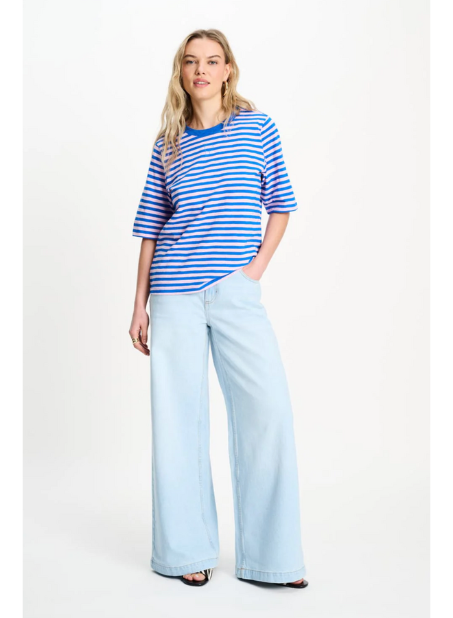 TSHIRT Stripe Blue Pink  Pom Amsterdam