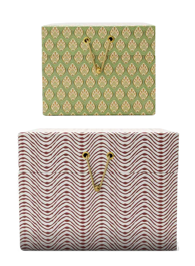 Storage boxes, HDKeep, Red, Khaki House Doctor