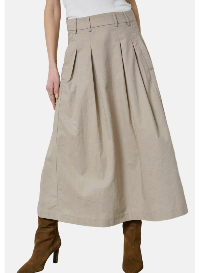 LeilaCC Anya Pleat Skirt Bisquit Co'Couture