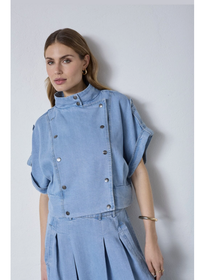 TillyCC Vest Fade Denim Co'Couture