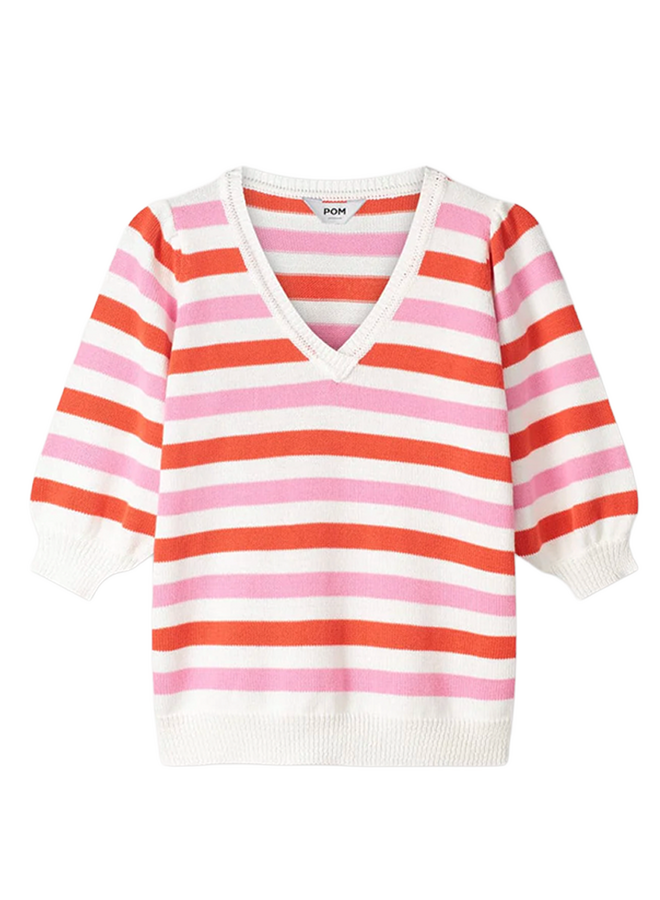 PULLOVER Striped Pink Orange  Pom Amsterdam