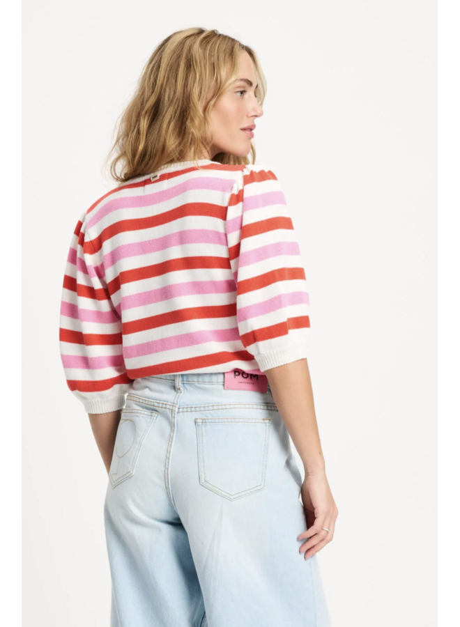 PULLOVER Striped Pink Orange  Pom Amsterdam