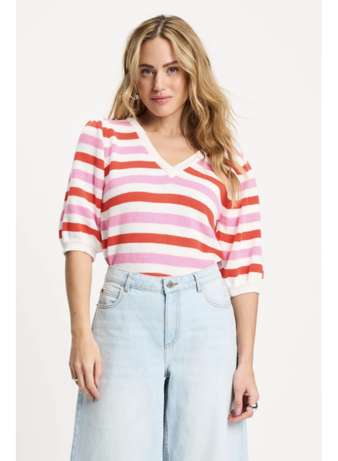 PULLOVER Striped Pink Orange  Pom Amsterdam