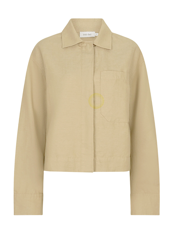 Joan Jacket Sand - Knit-Ted