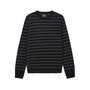 Mads Norgaard Men Super Wool Karsten  Stripe Knit Parisian Night / Black