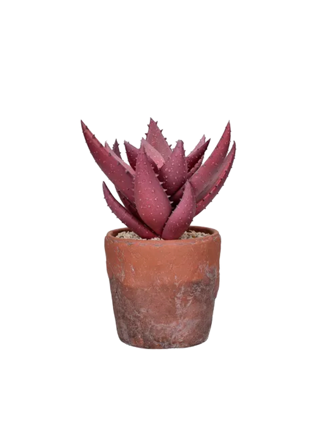 Terracotta Love - artificiele plant in terracotta pot,  dia 19,5 x 24,5 cm.