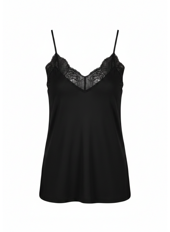 Dames top viscose with lace SAN DIEGO