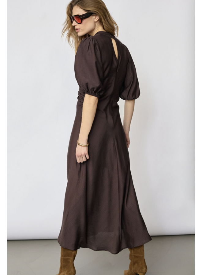 HeraCC SS Puff Dress Dark Brown Co'Couture
