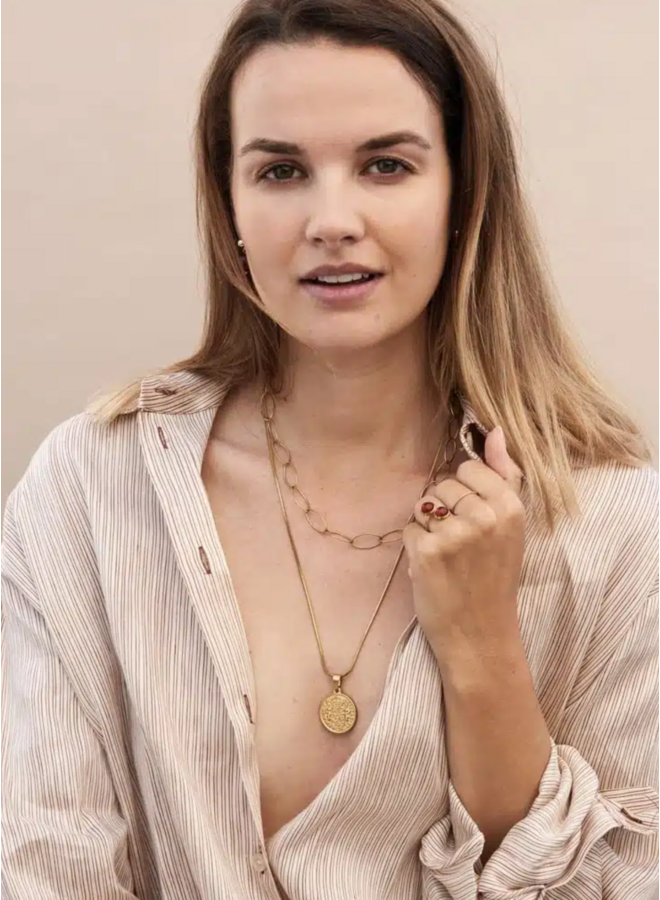 Ellen Beekmans Korte ketting met grove ovale schakels
