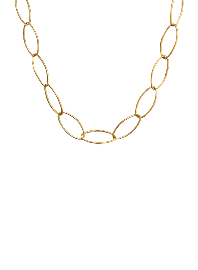 Ellen Beekmans Korte ketting met grove ovale schakels