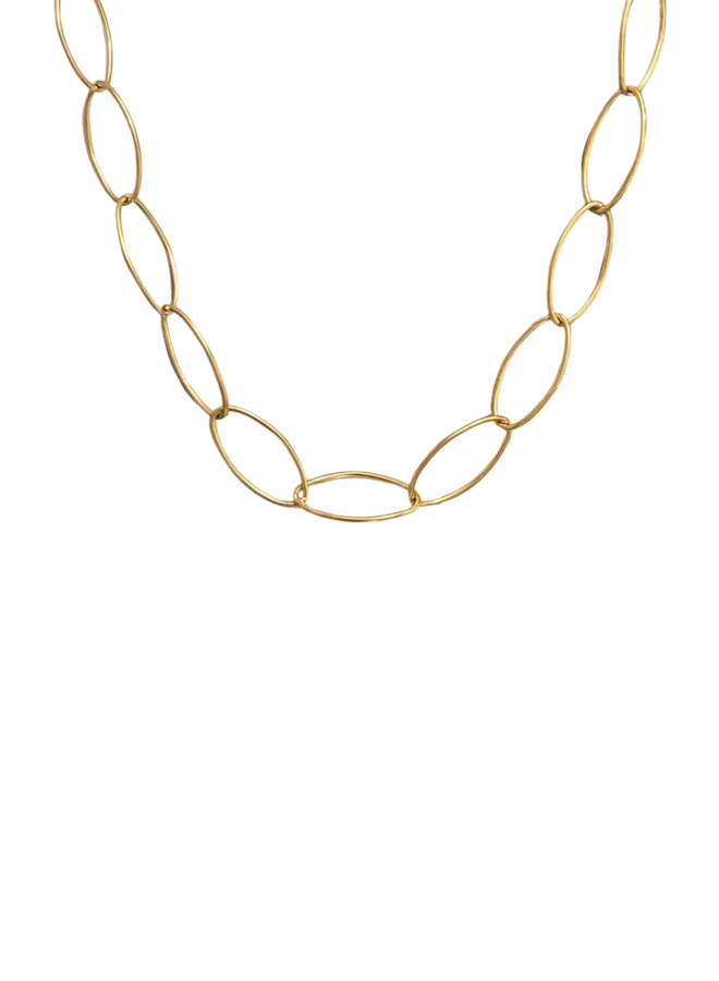 Ellen Beekmans Korte ketting met grove ovale schakels