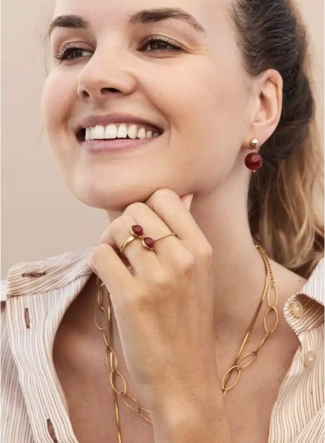 Ellen Beekmans Korte ketting met grove ovale schakels