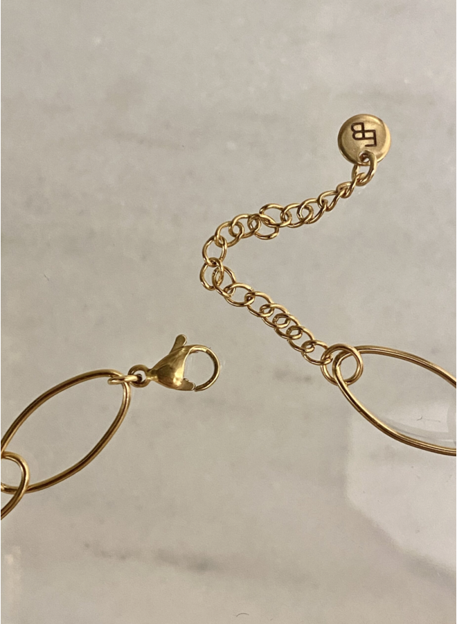 Ellen Beekmans Korte ketting met grove ovale schakels