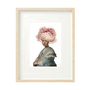 Art Print A4 collage Museum collectie meisje met roos