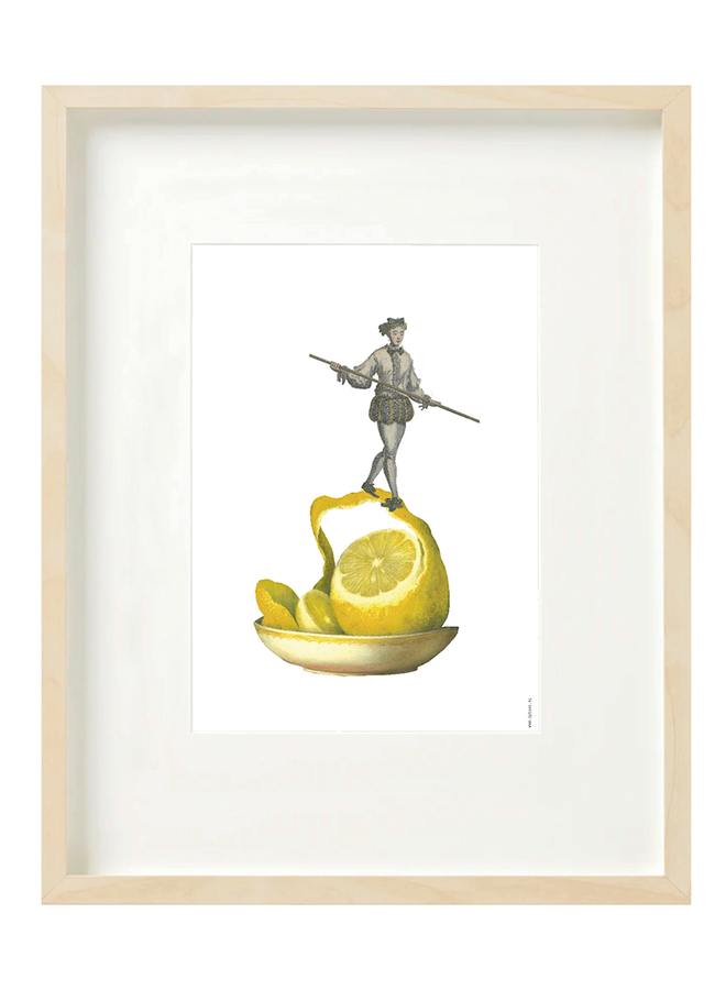 Art Print A4 collage Museum collectie citroen koorddansen