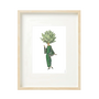 Art Print A4 collage Museum collectie dame artichoke hoofd