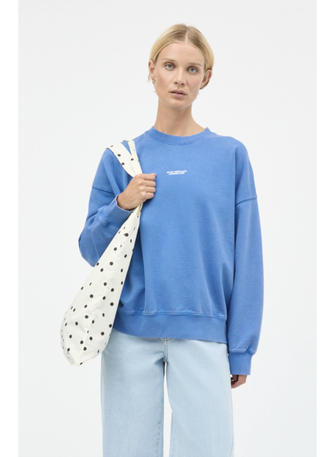 Compact Cotton Atli Sweatshirt Bright Cobalt WOMEN Mads Norgaard