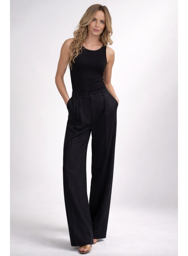 Dames top - black cotton - YPRES - The Clothed