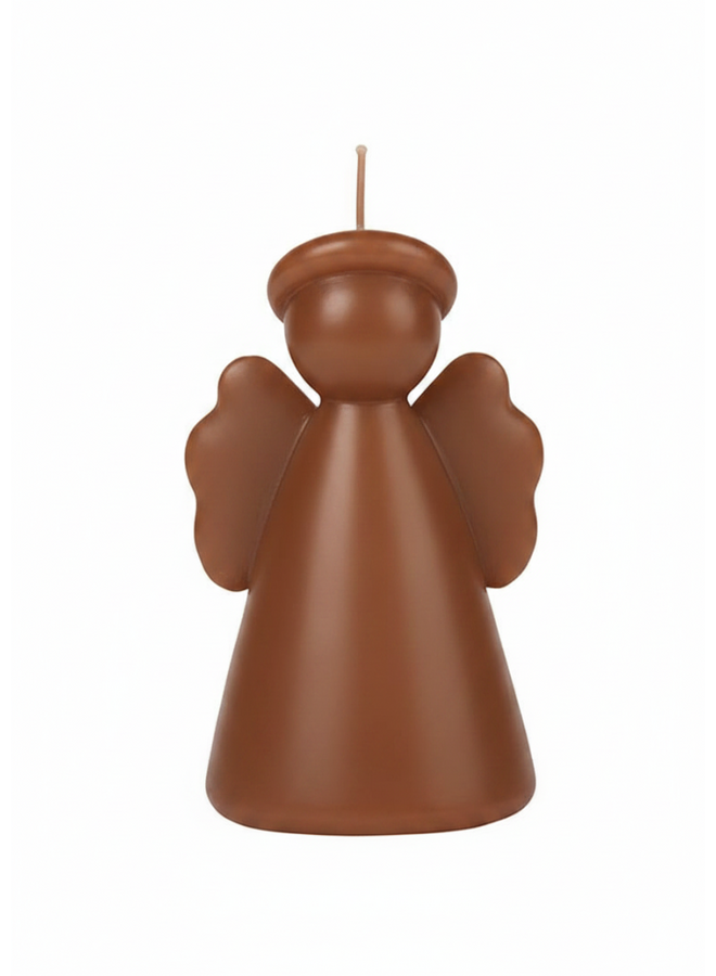 Sculpture Candle Angel Set of 3 Brown