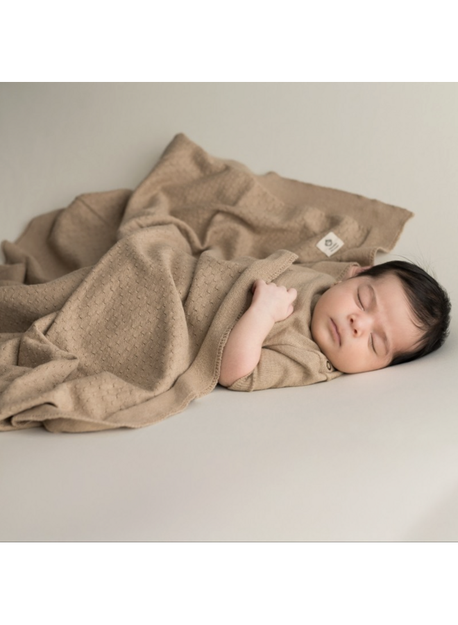 Camel openwork Baby Blanket Micu Micu