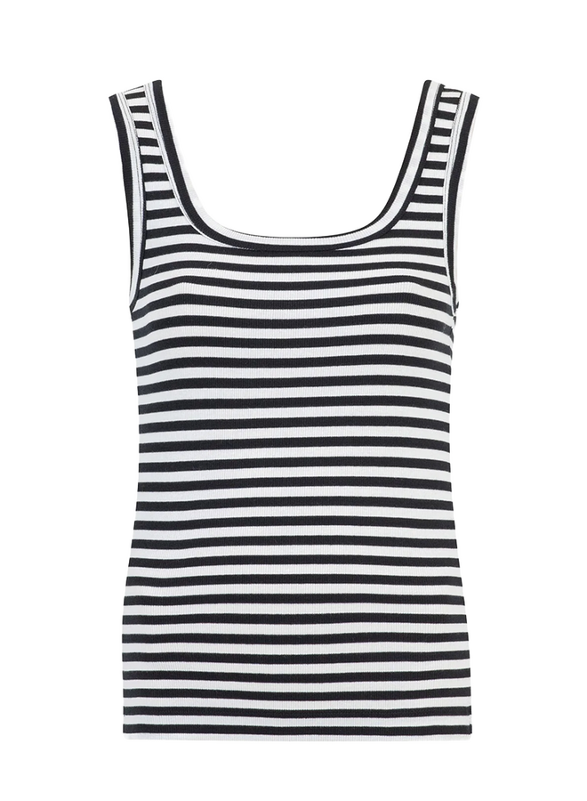 Evi Off White Blue Stripe Knit-Ted