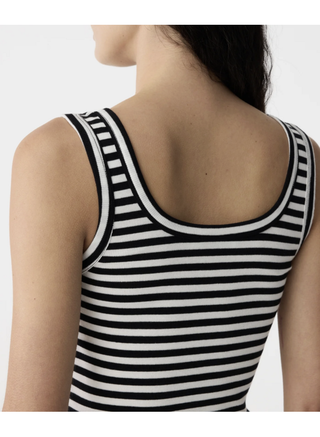 Evi Off White Blue Stripe Knit-Ted