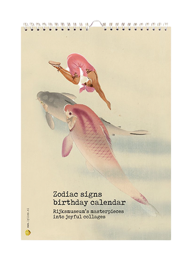 Birthday calendar collages Rijksmuseum constellations A4  Lylies
