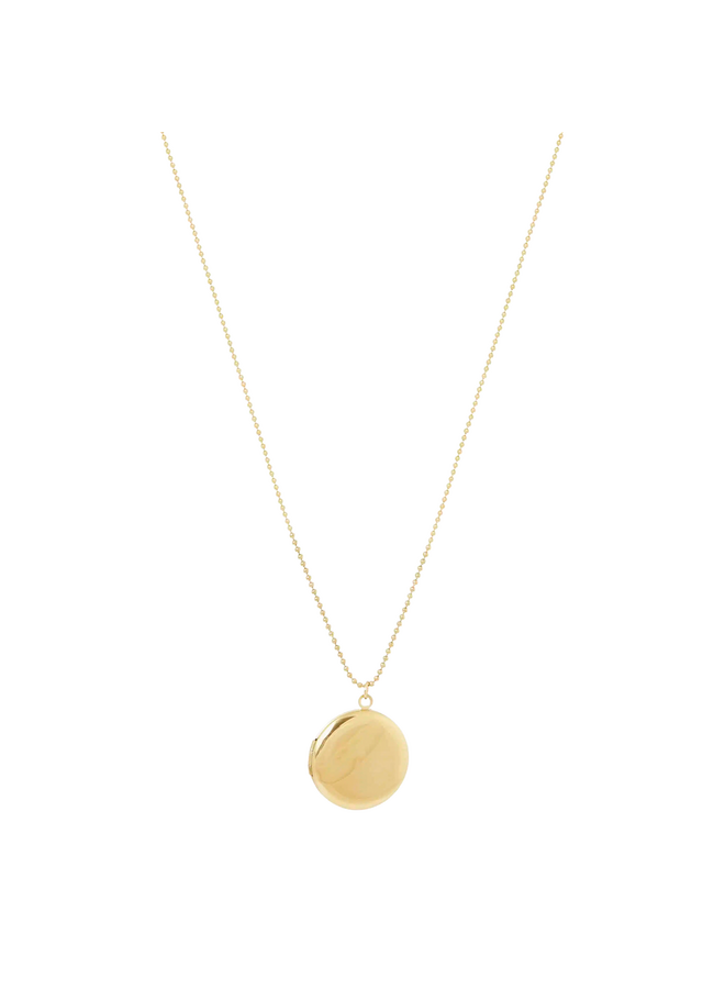 Ellen Beekmans Lange ketting met ronde medaillon hanger