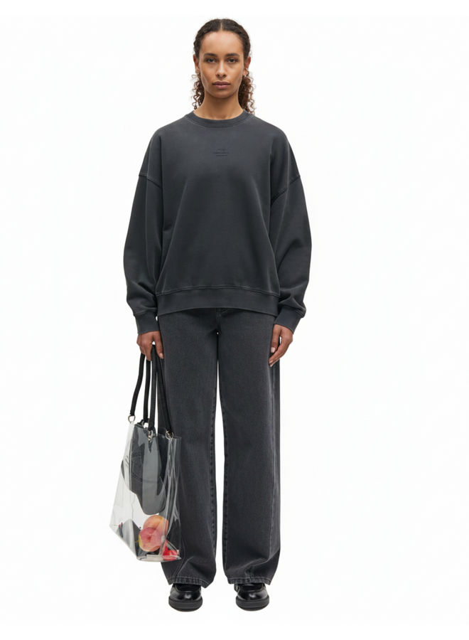 Compact Cotton Atli Sweatshirt Black WOMEN Mads Norgaard