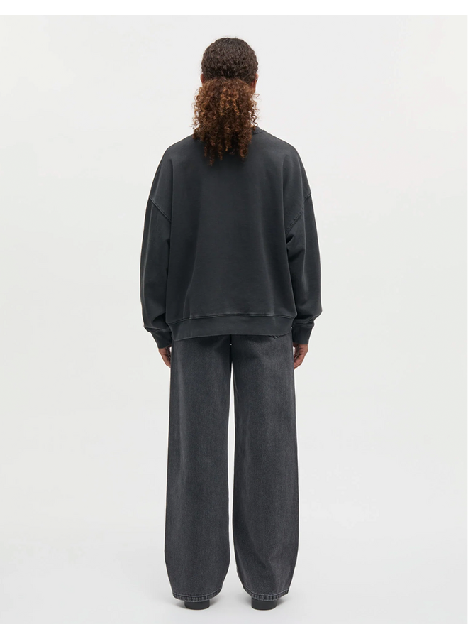 Compact Cotton Atli Sweatshirt Black WOMEN Mads Norgaard
