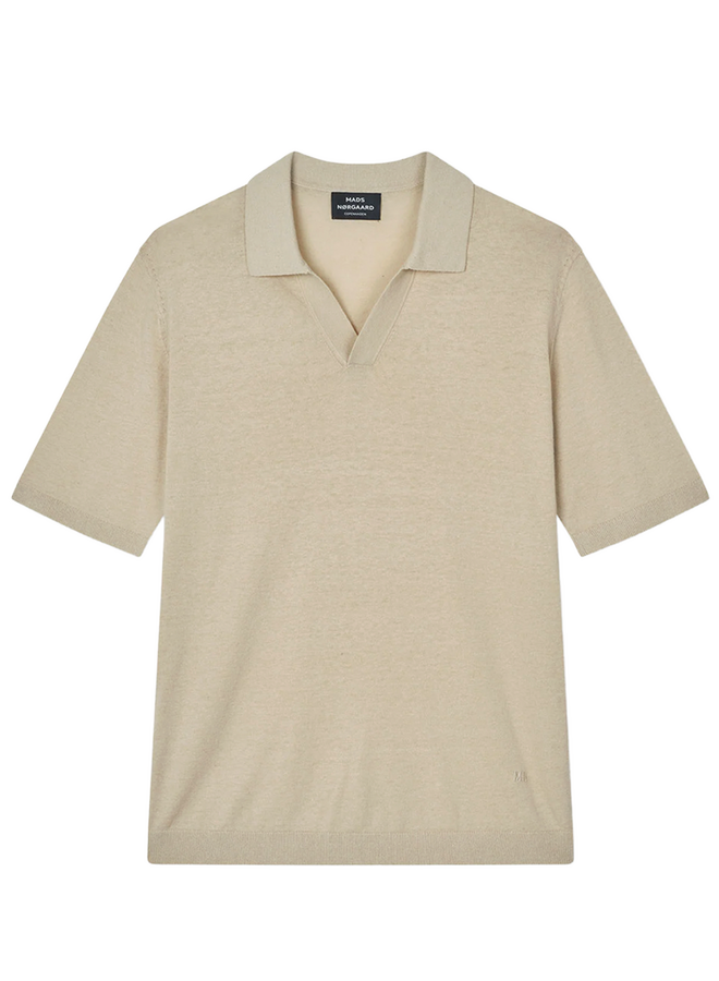Cotton Lino Theo Polo Knit Cotton Lino Castle Wall Mads Norgaard MEN