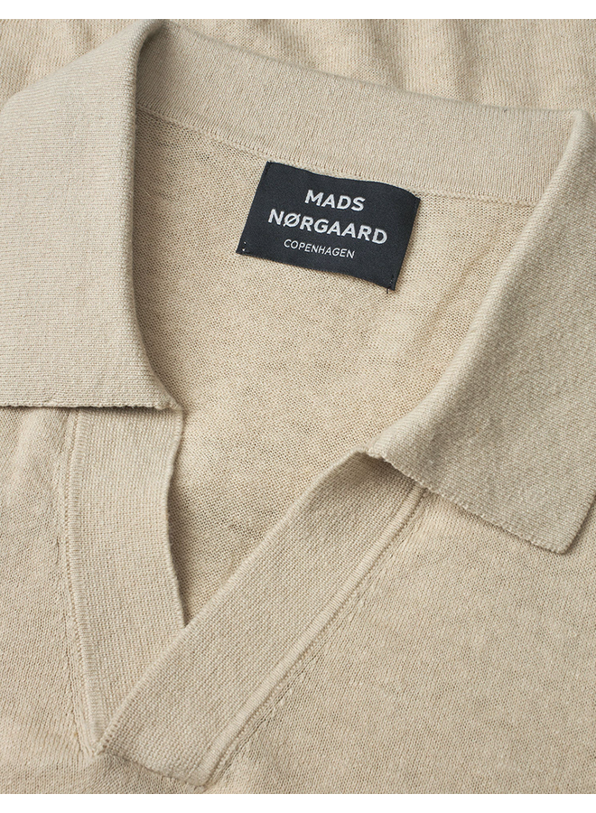 Cotton Lino Theo Polo Knit Cotton Lino Castle Wall Mads Norgaard MEN
