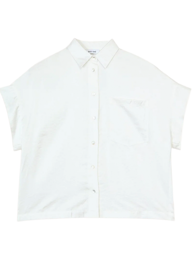 Paris Blouse Off White Knit-Ted