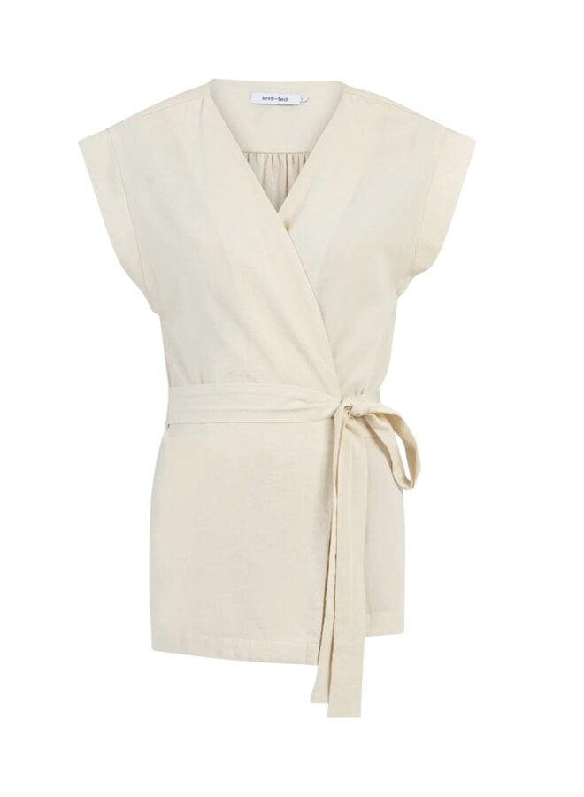 Iris Blouse Ivory Knit-Ted
