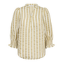SallaCC Stripe Puff SS Blouse Olive Co'Couture