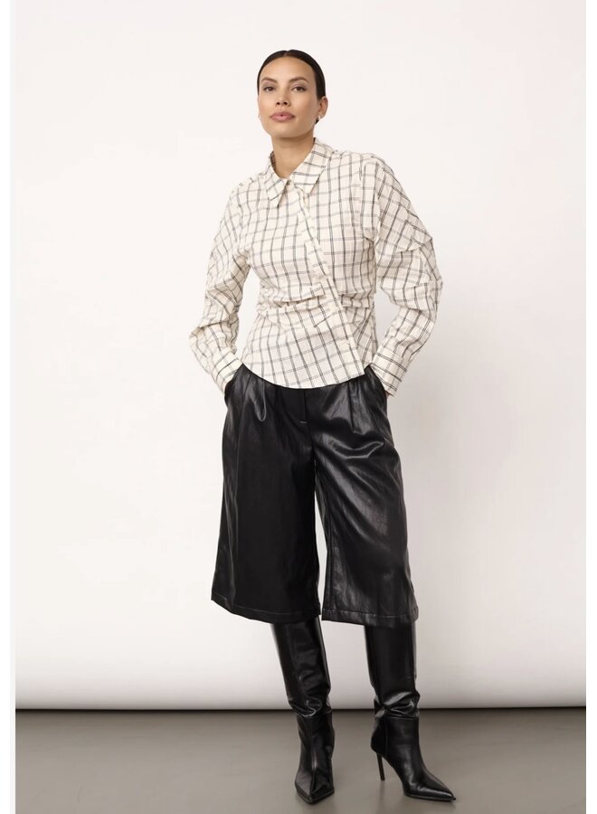 BisoCC Asym Check Shirt Off White Co'Couture