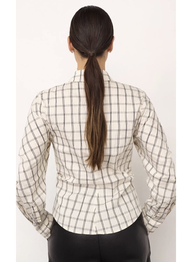 BisoCC Asym Check Shirt Off White Co'Couture
