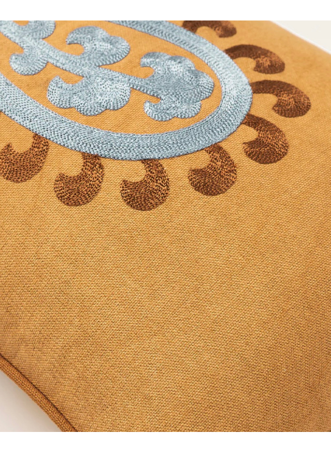 Double sided cushion Siena Raffia & Smokey Blue - Filling included Palais