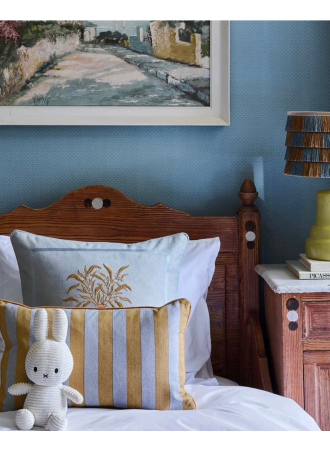 Double sided cushion Siena Raffia & Smokey Blue - Filling included Palais