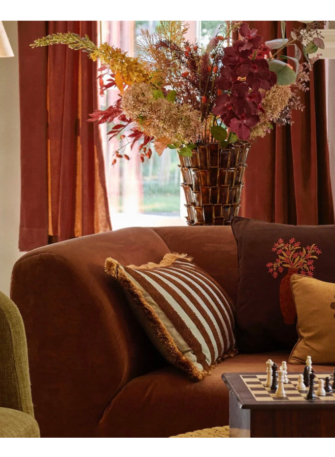 Double sided cushion Siena Raffia & Smokey Blue - Filling included Palais