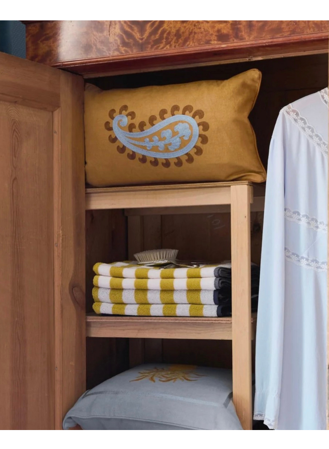Double sided cushion Siena Raffia & Smokey Blue - Filling included Palais
