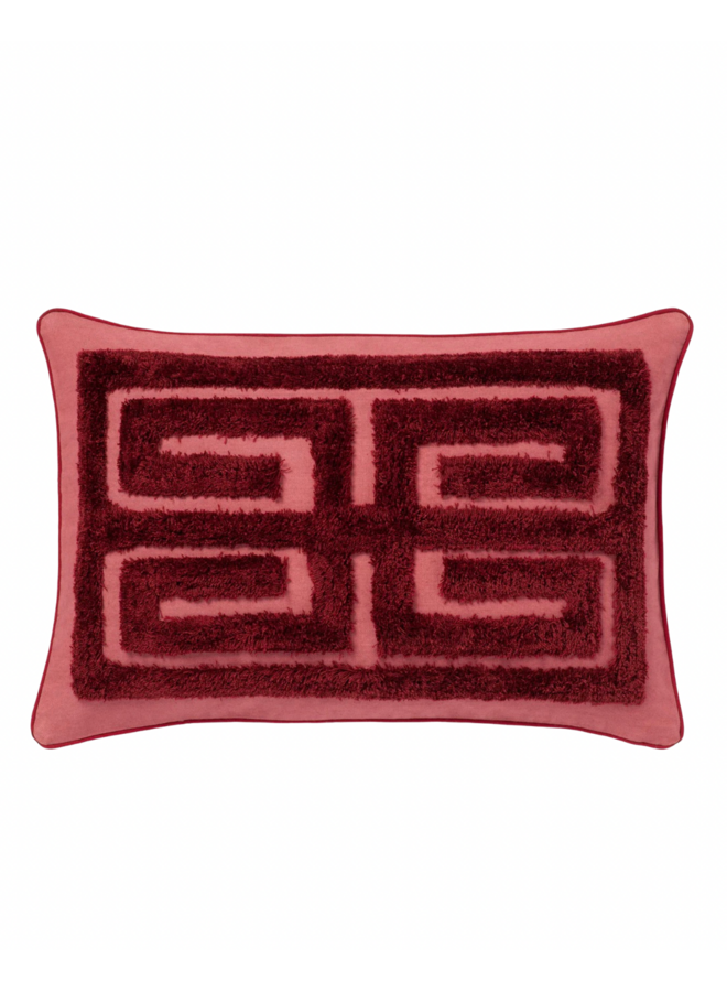 Cushion Audrey Coral & Ecru - Filling included Palais