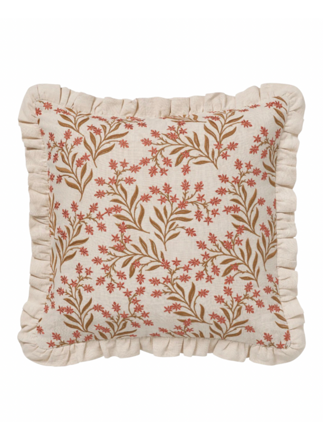 Cushion Audrey Coral & Ecru - Filling included Palais